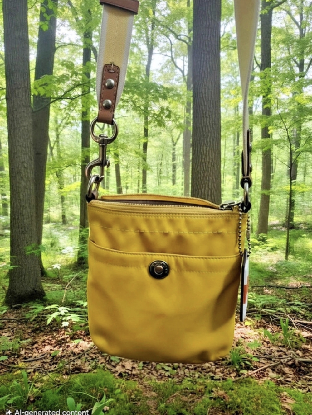 Coach Dakota Crossbody Bag In Signature Nylon Yellow